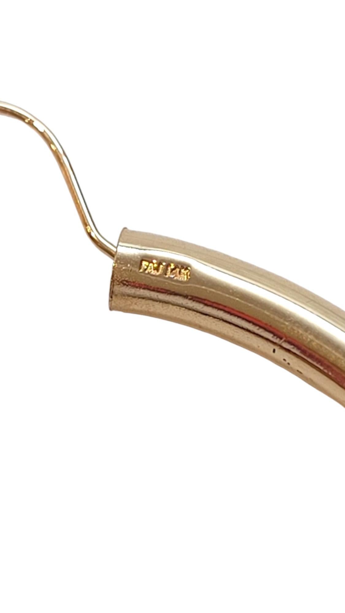 14K Gelbgold Große Creolen #18280 Große Creolen Damen im Angebot