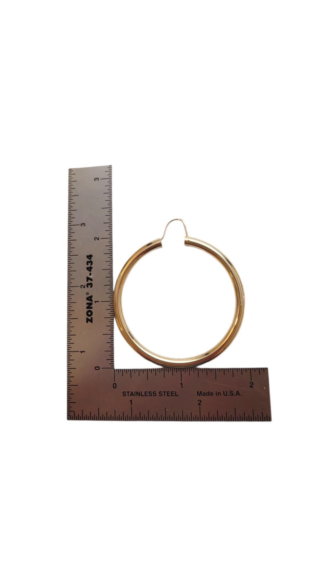 14K Gelbgold Große Creolen #18280 Große Creolen im Angebot 1