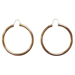 14K Yellow Gold Large Hoop Earrings #18280