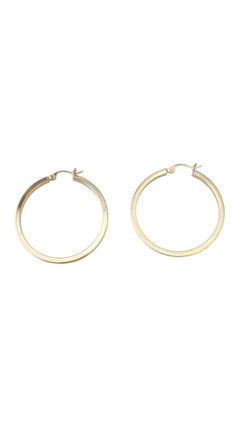 14K Yellow Gold Large Hoop Earrings #21707