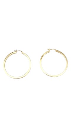 14K Yellow Gold Large Hoop Earrings #21707