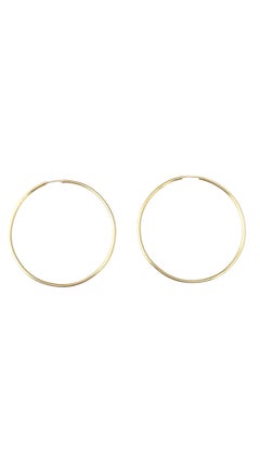 14K Yellow Gold Large Hoop Earrings #21711