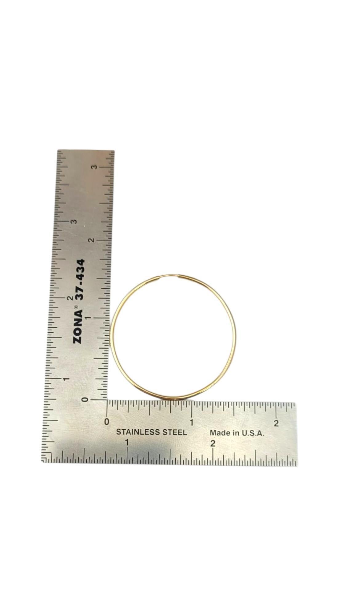 Donna 14K Yellow Gold Large Hoop Earrings #21711 in vendita