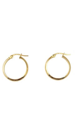 14K Yellow Gold Large Hoop Earrings #21711