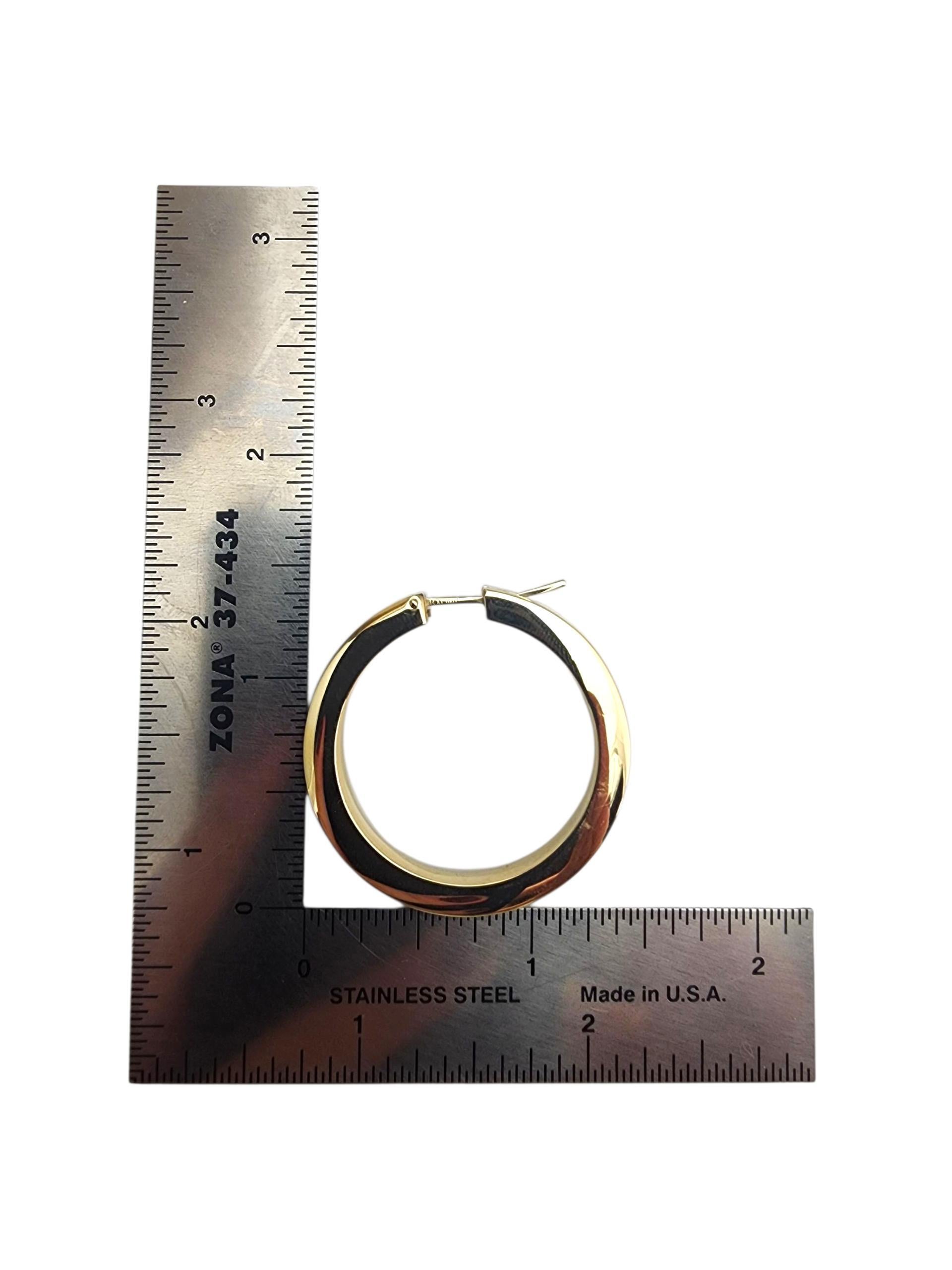 Pendientes de aro grandes de oro amarillo de 14 quilates #22887 en venta 2