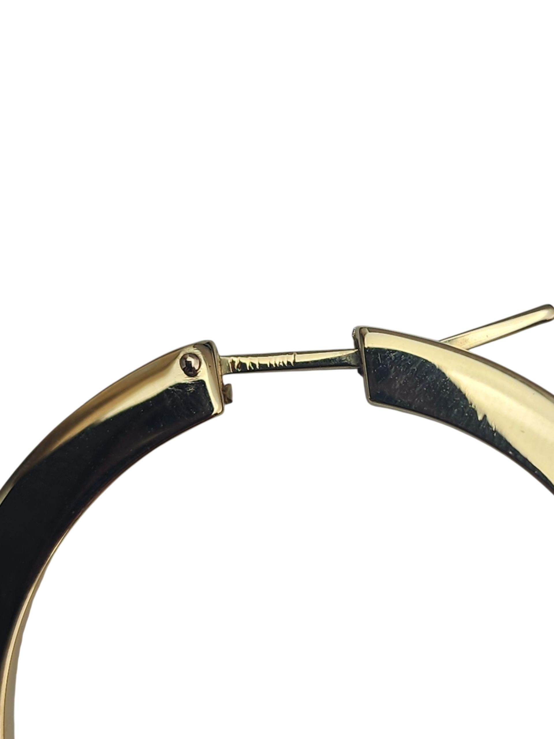 Pendientes de aro grandes de oro amarillo de 14 quilates #22887 en venta 3
