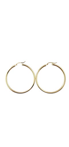 14k Yellow Gold Large Hoop Earrings #23093