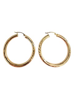14K Yellow Gold Large Hoop Earrings #25532