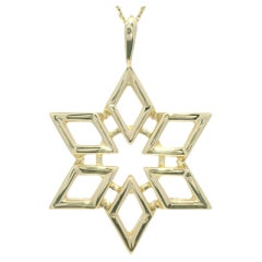 14K Yellow Gold Large Star Pendant