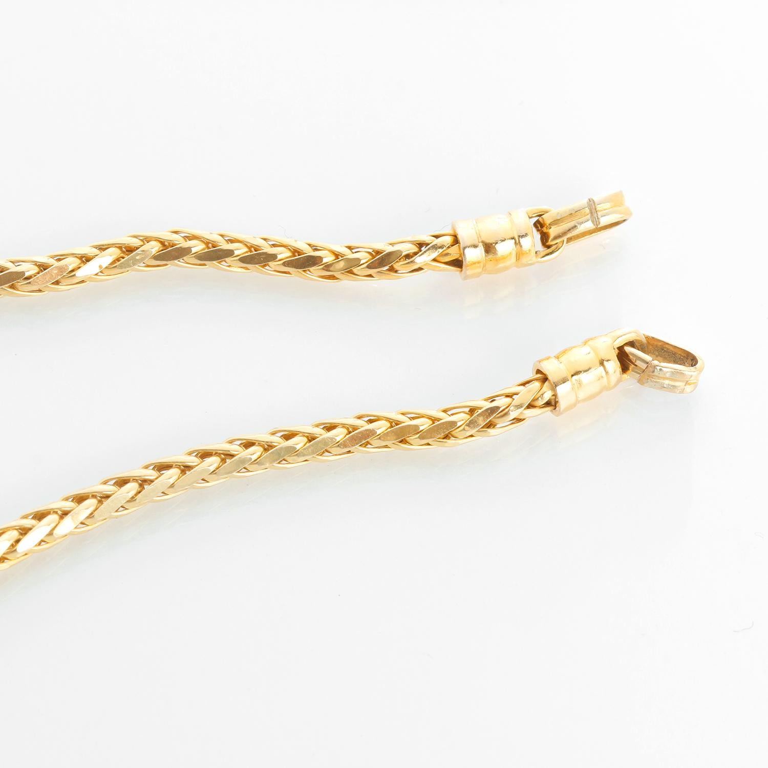 Collar Lariat de Oro Amarillo de 14K con Diamantes en venta 1