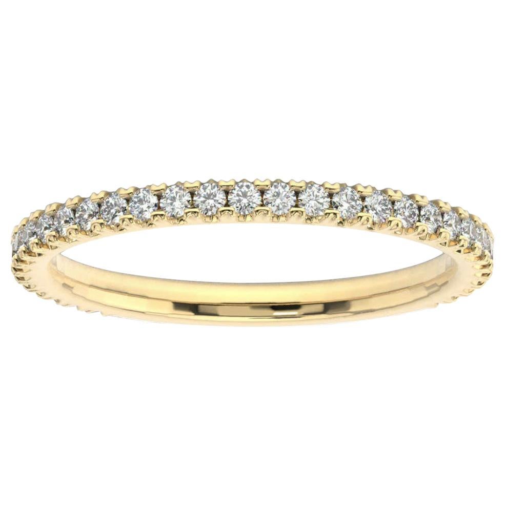 14K Yellow Gold Lauren French Pave Ring '1/3 Ct. tw' For Sale