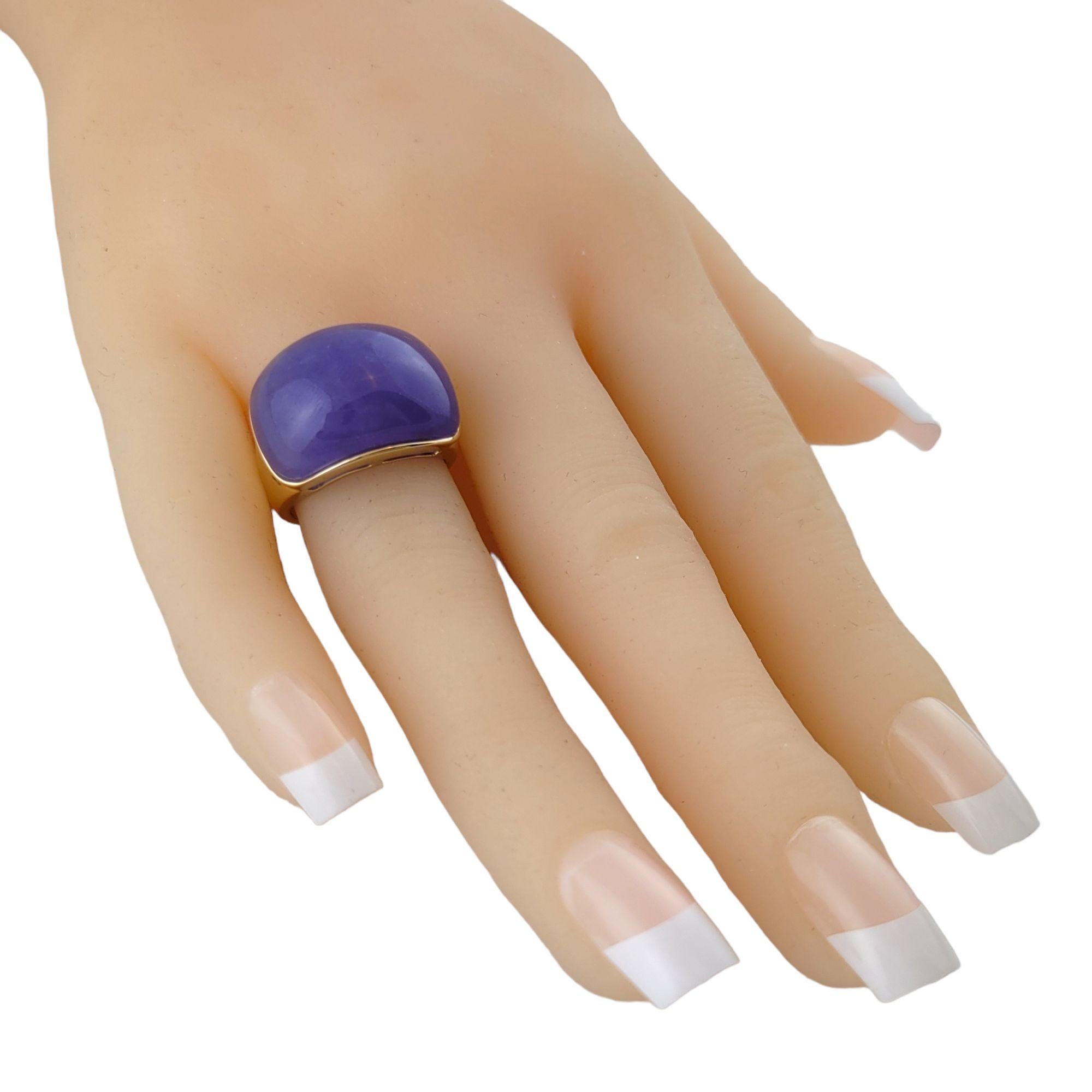 Vintage 14K Gelbgold Lavendel Jade Ring Größe 6,75

Schöner 14K Goldring mit einer wunderschönen lavendelfarbenen Jade!

Jade: 16mm X 21mm

**Jadefarbe kann verstärkt werden

Ringgröße: 6.75
Schaft: 3mm
Vorderseite: 17mm X 21mm X 9mm

Gewicht: 9,3