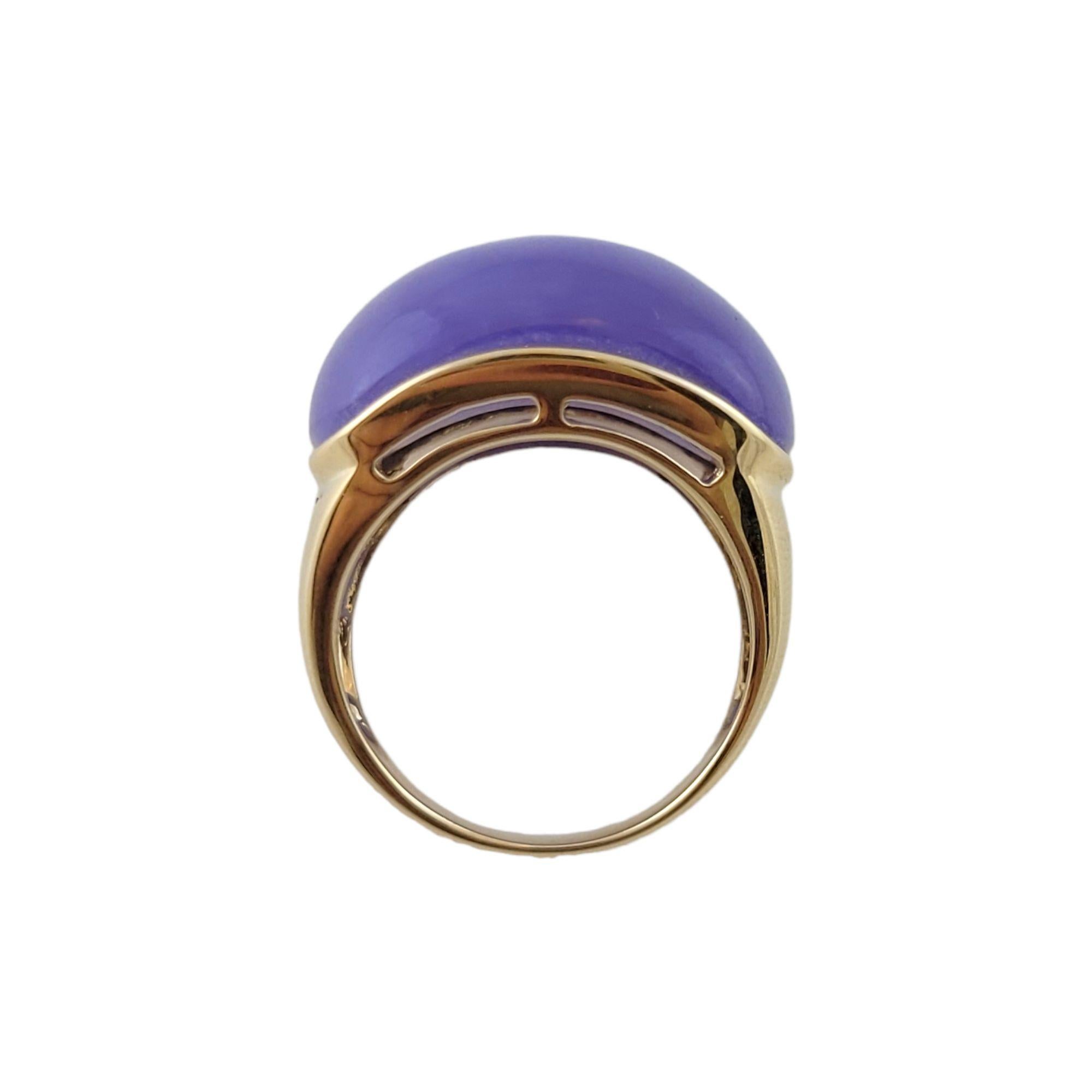 14K Gelbgold Lavendelfarbener Jade-Ring 1