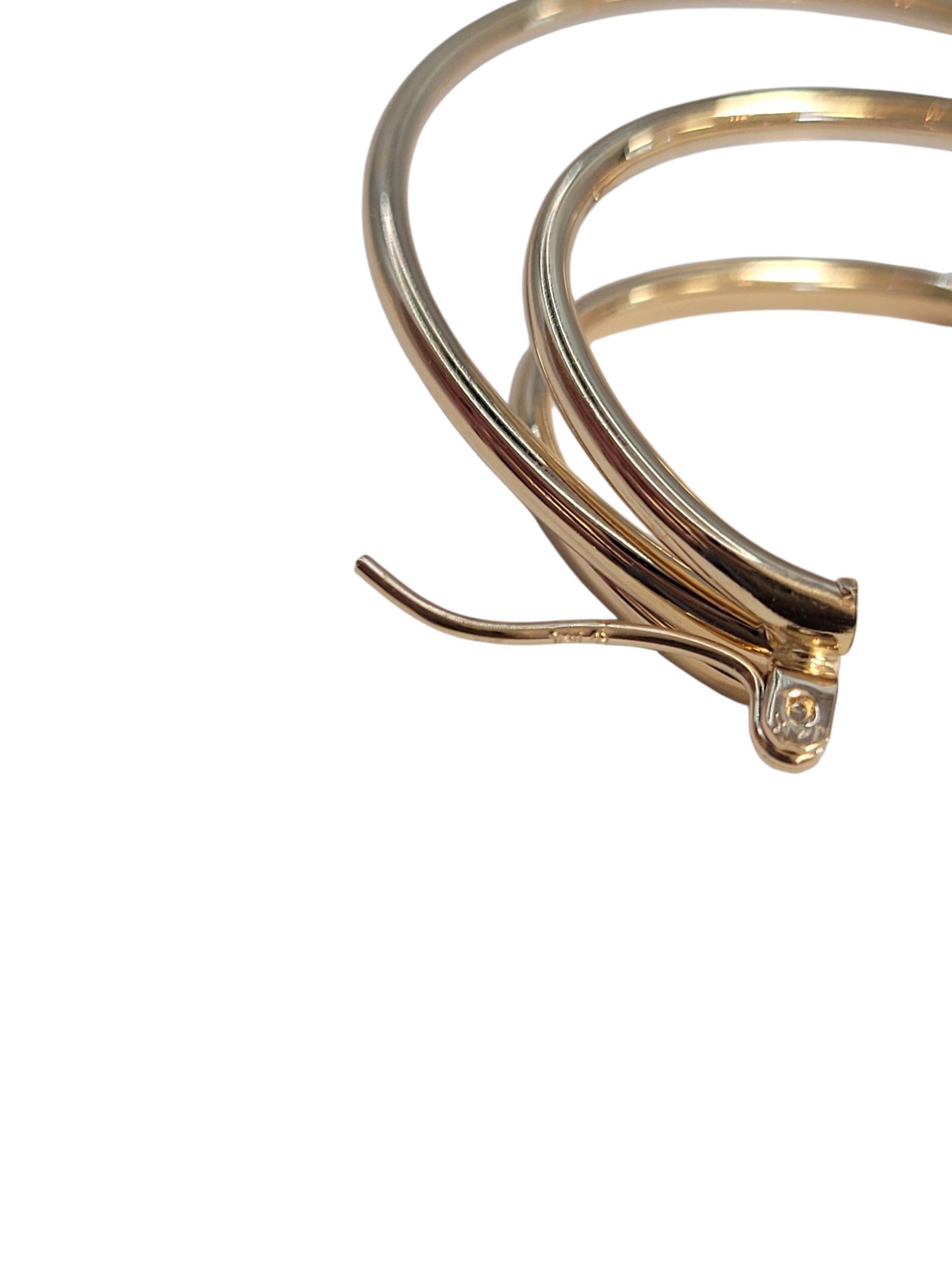 Boucles d'oreilles triple en or jaune 14k #23243 Pour femmes en vente