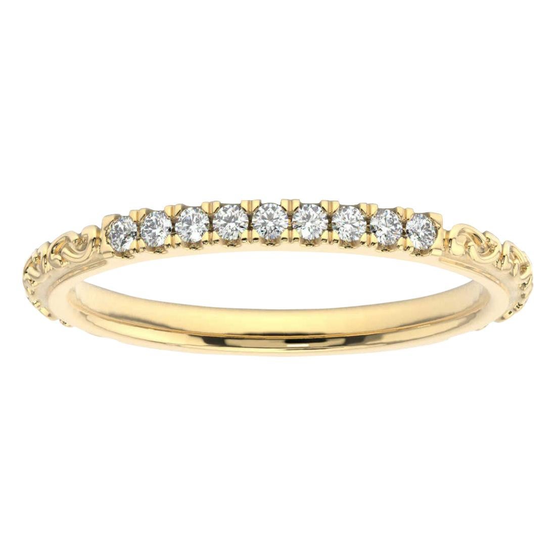 14K Yellow Gold Leia Diamond Ring '1/10 Ct. Tw' For Sale
