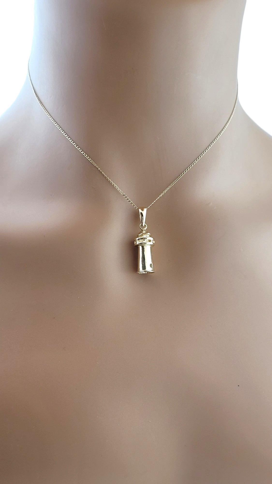 14K Yellow Gold Lighthouse Charm #16229 For Sale 3