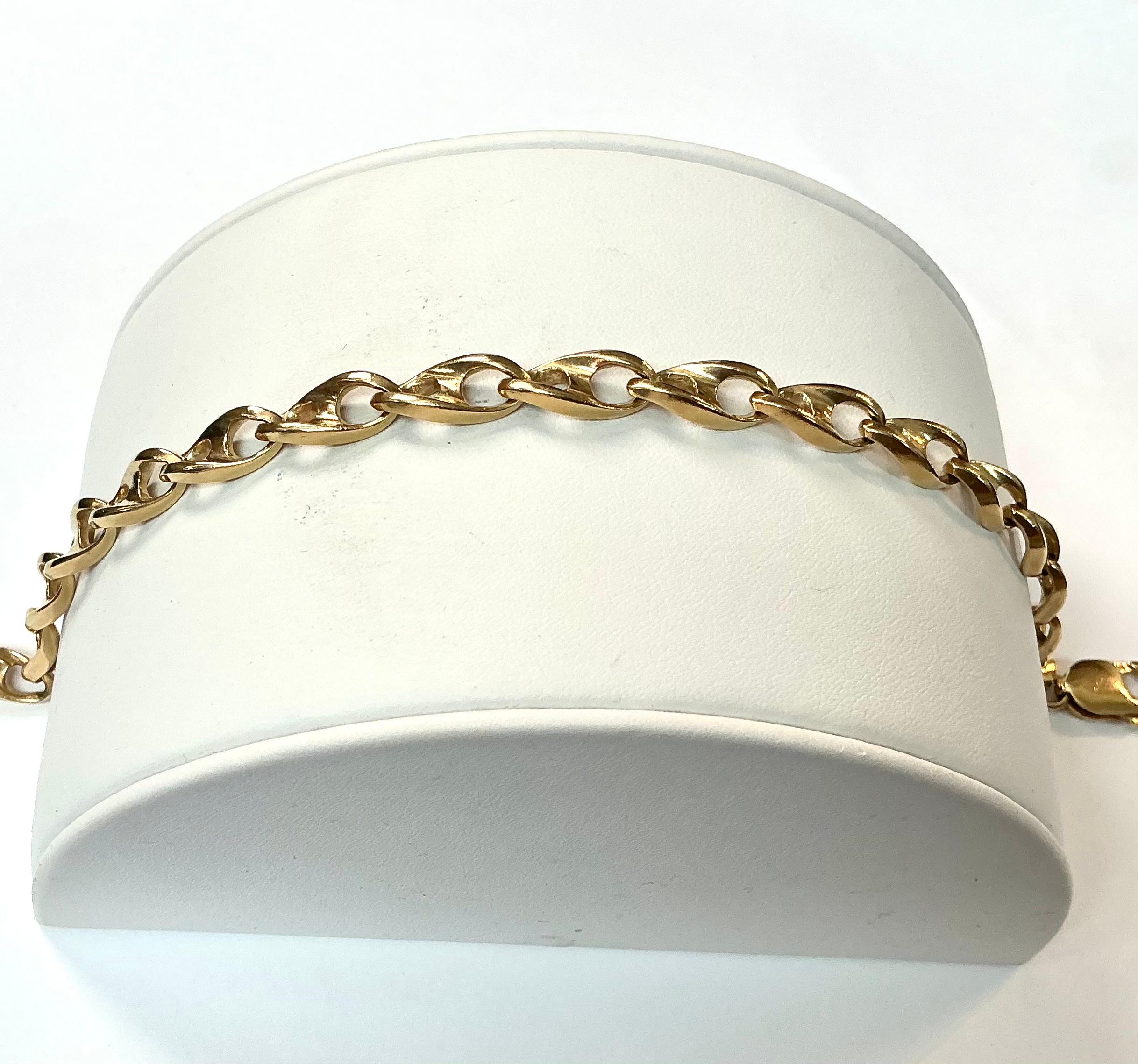 Bracelet unisexe en or jaune 14k. 10