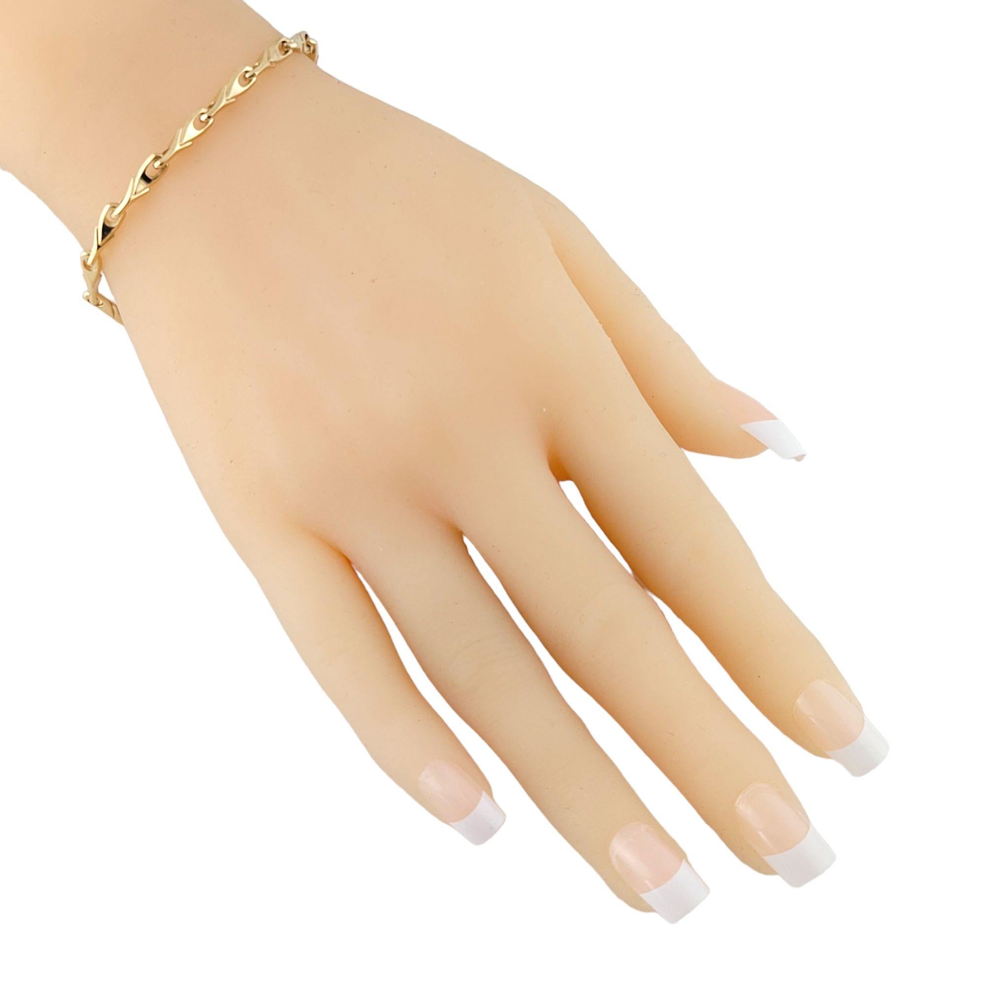 14k Yellow Gold Link Bracelet For Sale 2