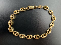 14k Yellow Gold Link Bracelet/Made in Italy