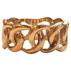 14K Yellow Gold Link Ring Band #18034