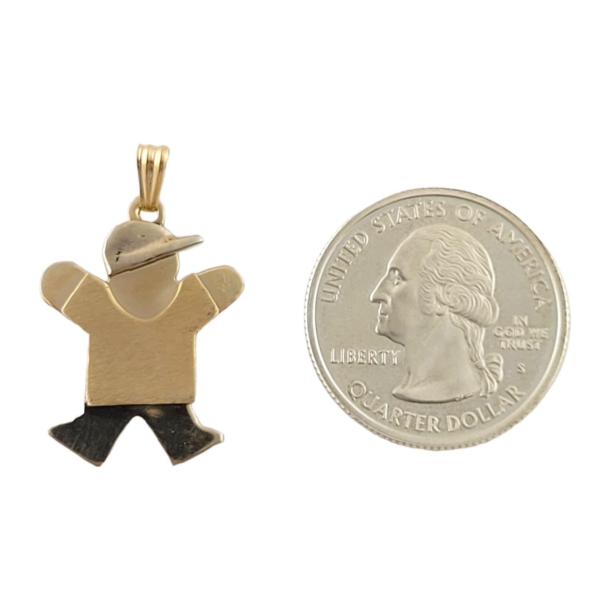 Vintage 14K Yellow Gold Little Boy Charm

This adorable little boy chain is perfect for any necklace!

Size: 18mm x 30mm x 1.5mm

Weight: 3.4gr / 2.1dwt

Hallmark: 14K

Very good condition, professionally polished.

*Chain not included*

Will come