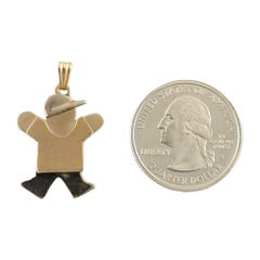 14k Yellow Gold Little Boy Charm