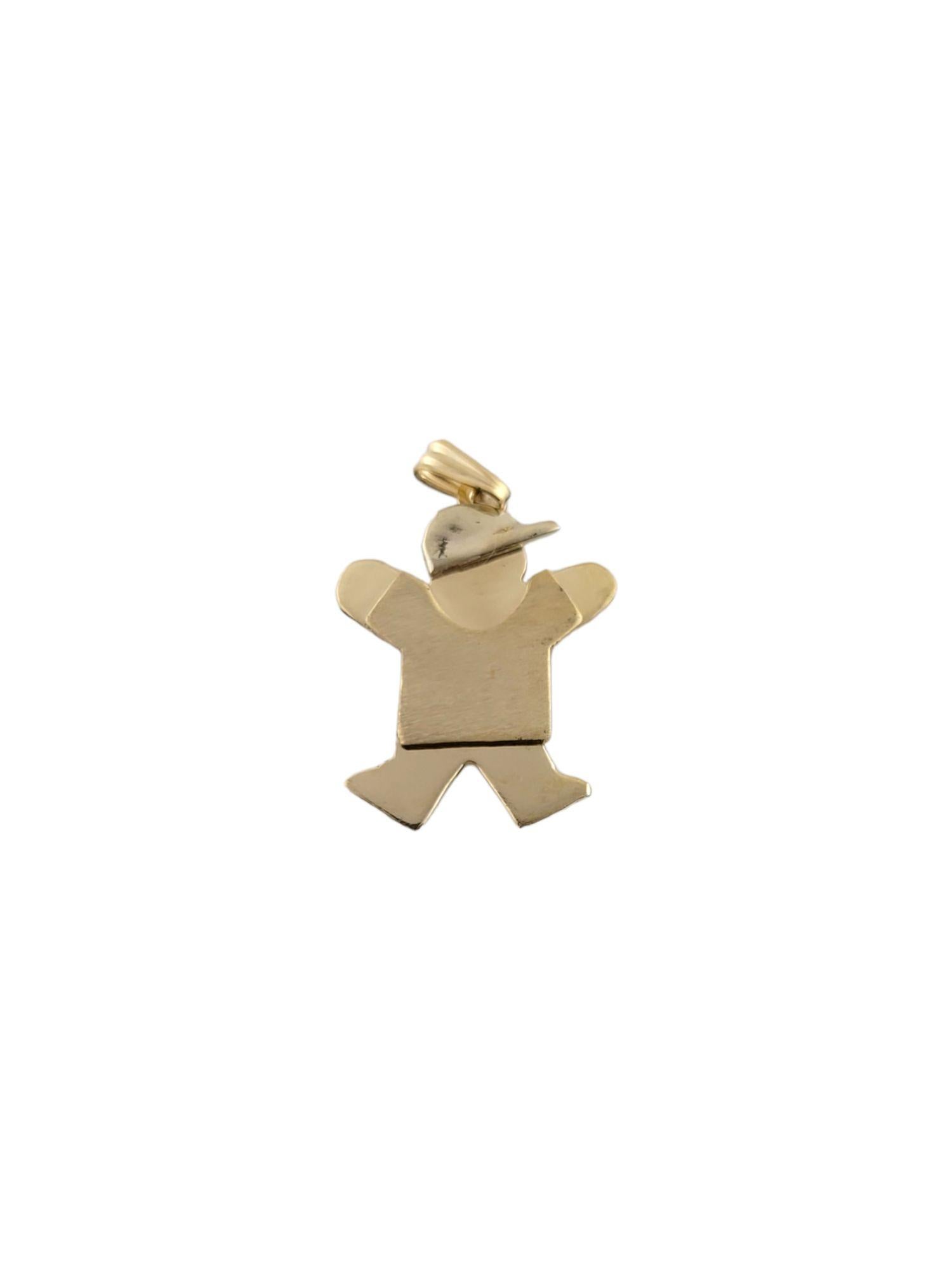 14k Yellow Gold Little Boy Charm For Sale 1