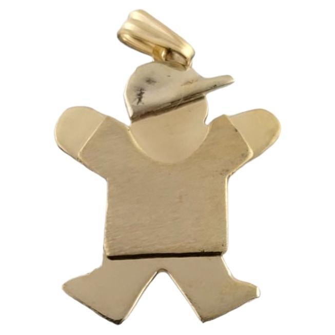 14k Yellow Gold Little Boy Charm For Sale