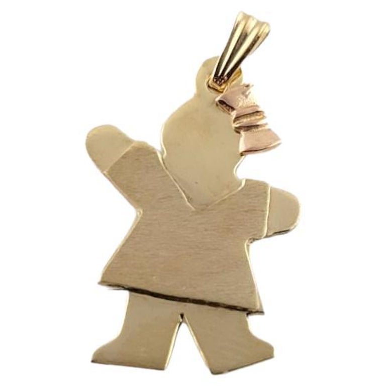 14k Yellow Gold Little Girl Charm For Sale at 1stDibs