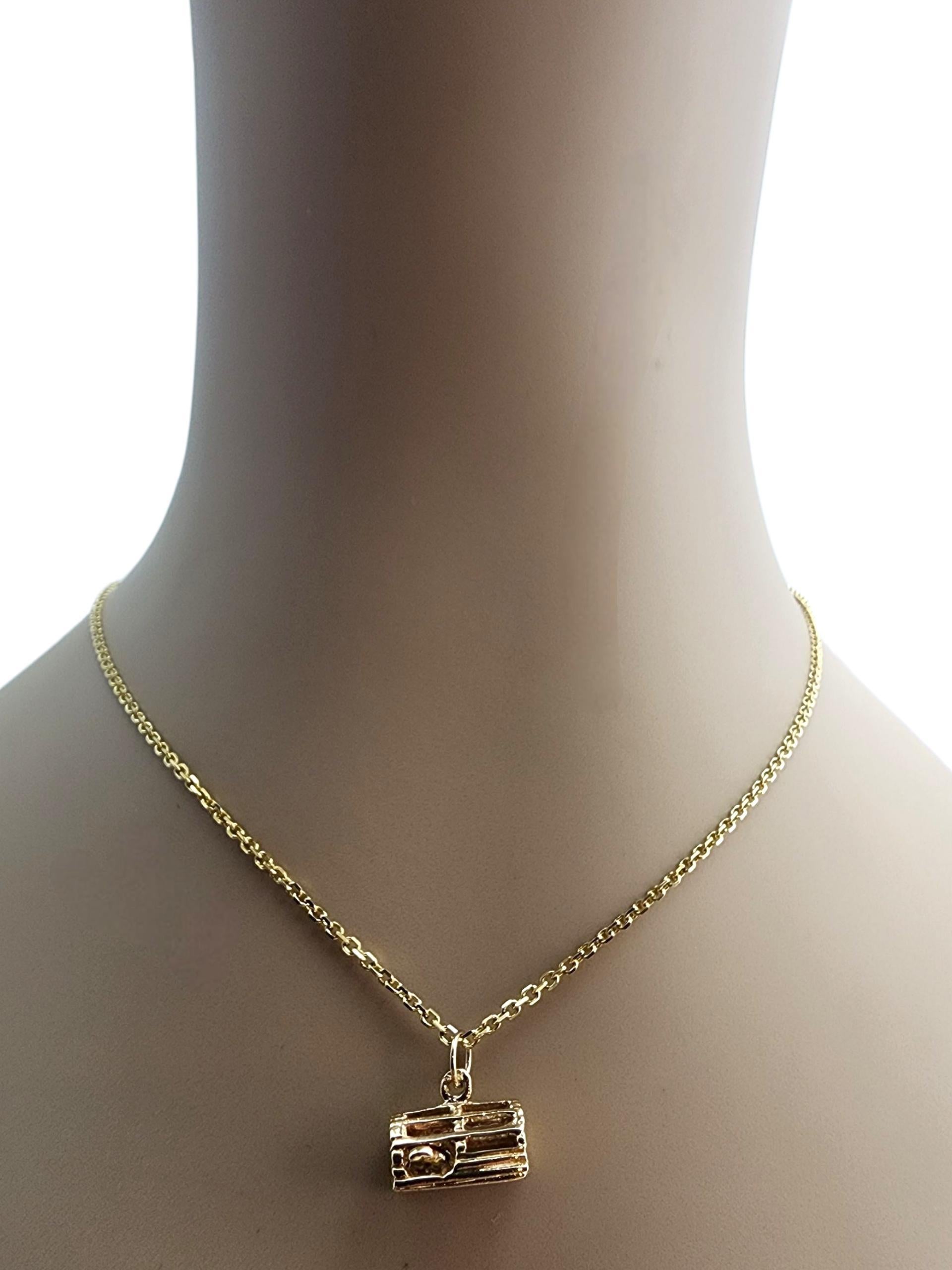 Charm a forma di gabbia per aragoste in oro giallo 14K #22865 in vendita 3