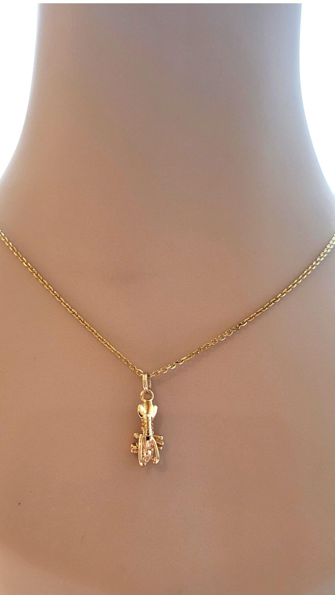 Charm de homard en or jaune 14K #20541 en vente 4