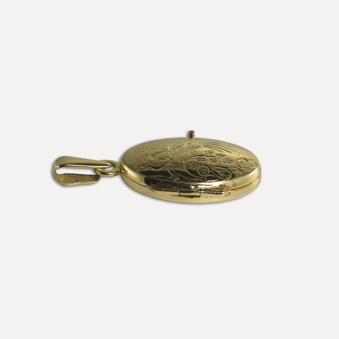 14K Gelbgold Medaillon-Anhänger 5,9 g für Damen oder Herren