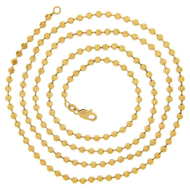 15 Year Anniversary Persevere Yellow Classic Ball Chain Necklace, Gold