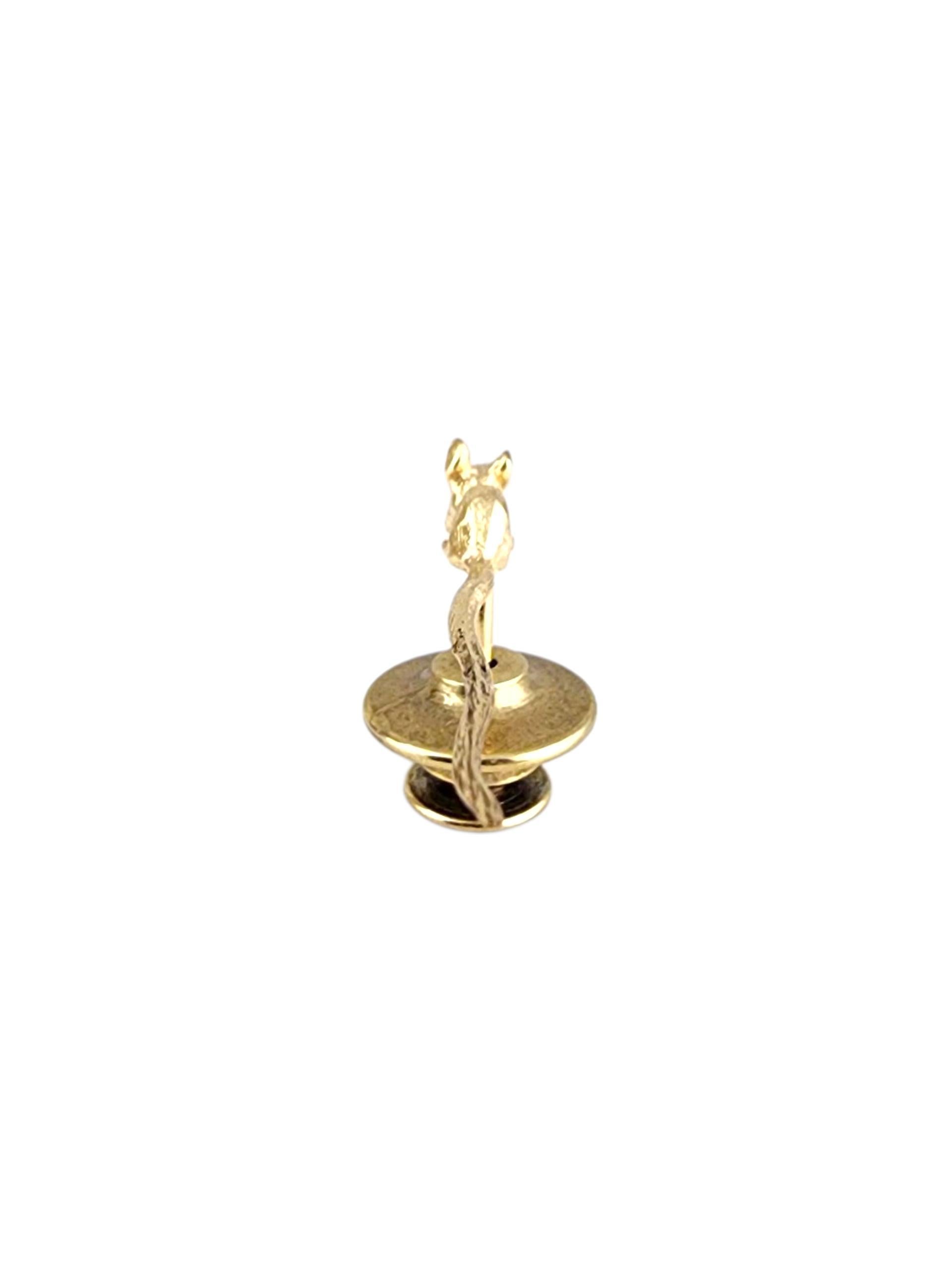 Cravatta per topi a coda lunga in oro giallo 14K #22514 In condizioni buone in vendita a Washington Depot, CT