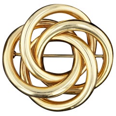 14k Yellow Gold Love Knot Pin