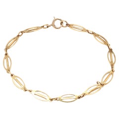 14K Yellow Gold Lozenge Link Bracelet