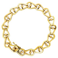 14K Yellow Gold Lucky Horse Shoe Bracelet