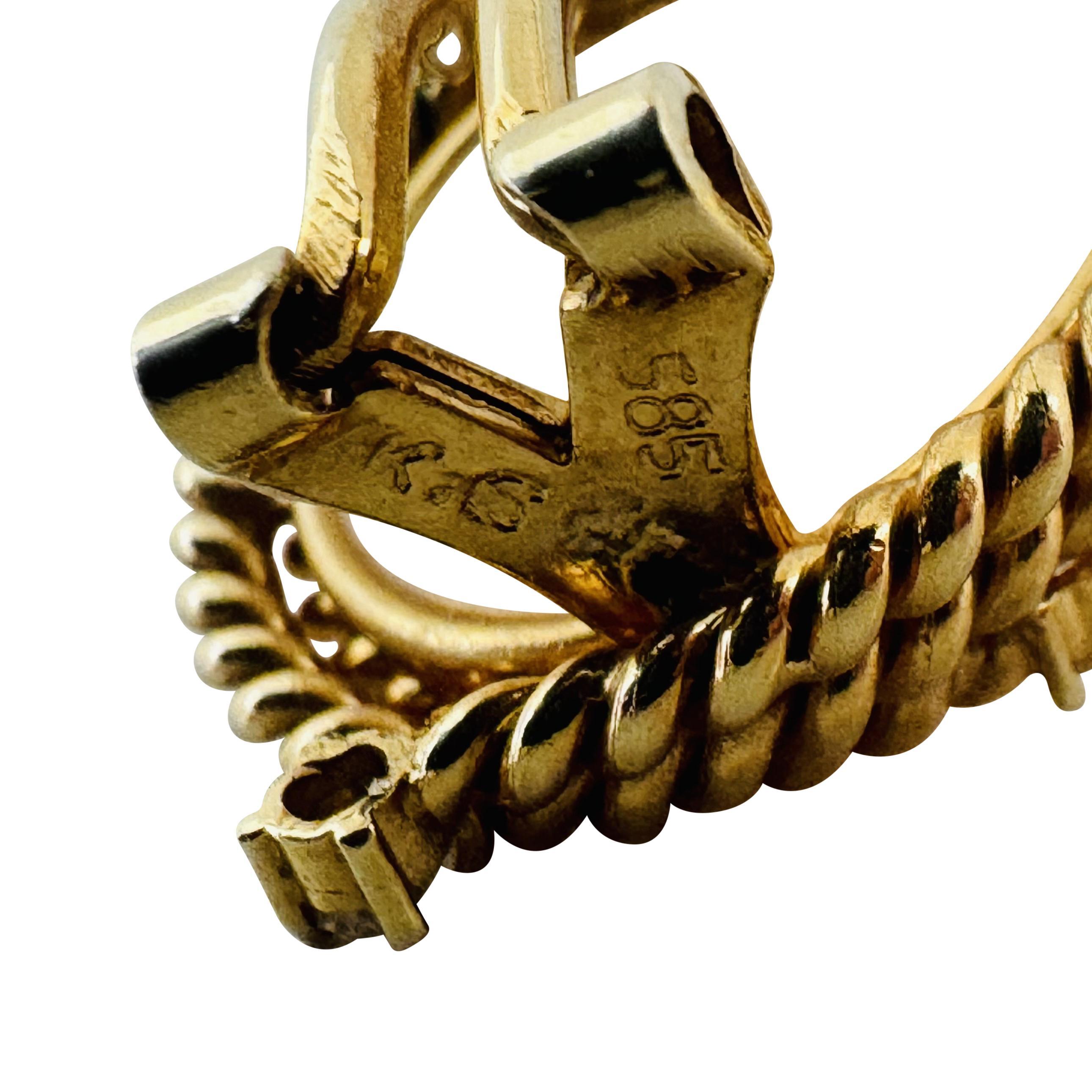 14k Gelbgold Mabe Perle und Diamant Vintage Clip-Ohrringe 2