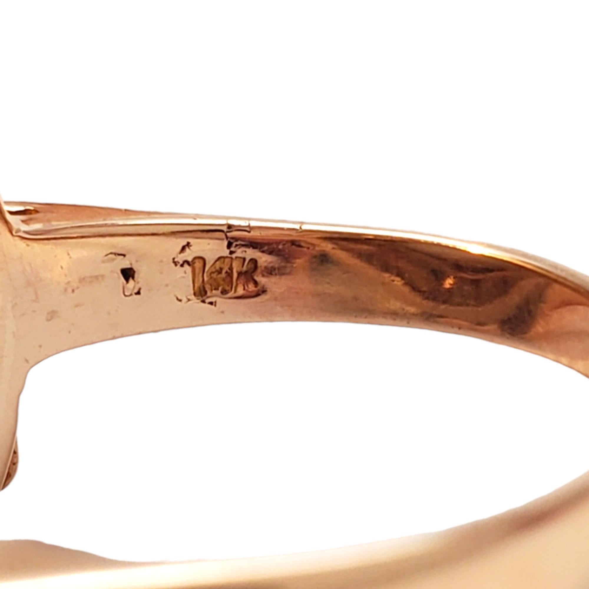 Bague en or jaune 14K avec dôme en perle de Mabe #17737 en vente 1