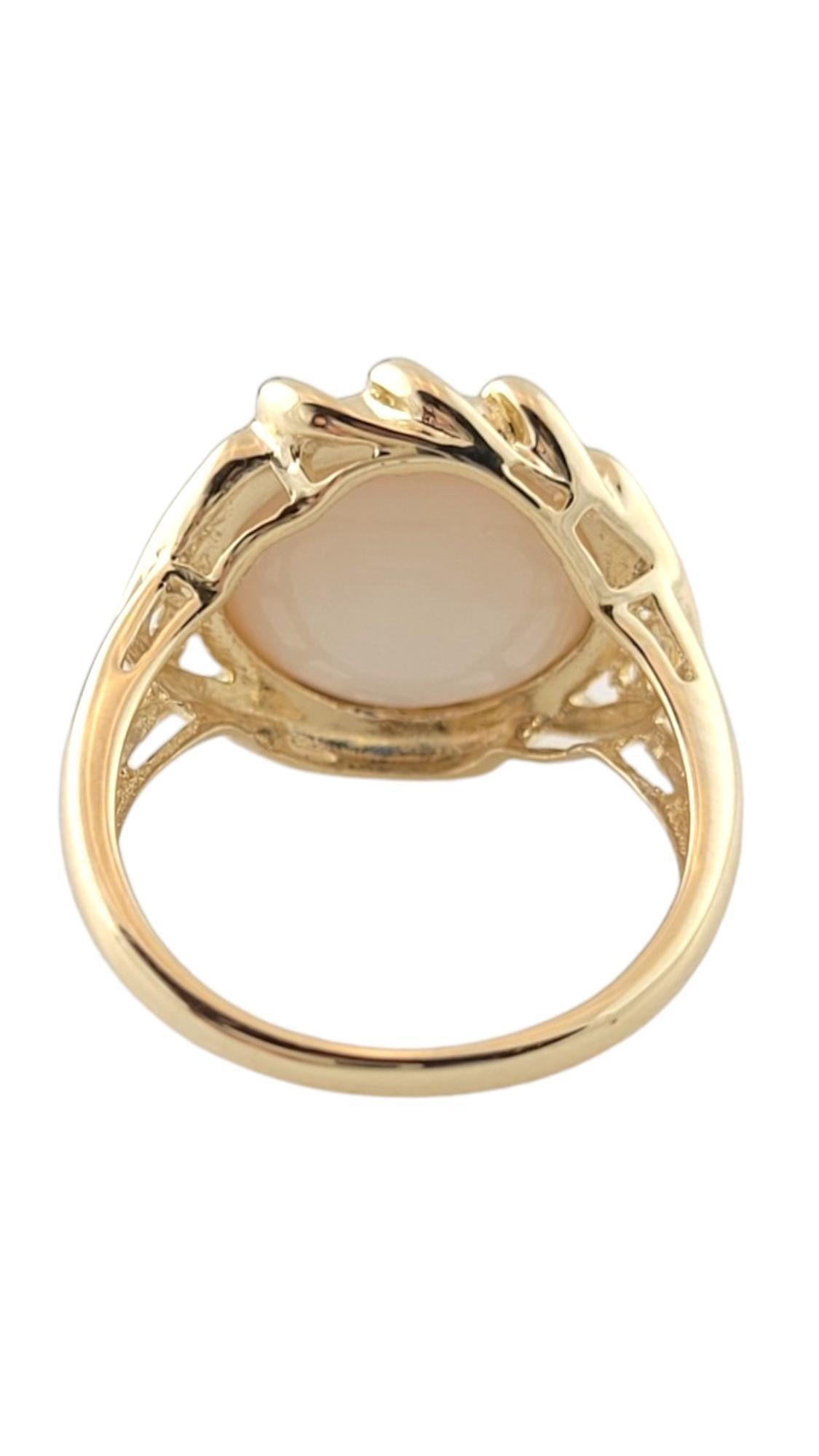 14K Yellow Gold Mabe Pearl Ring Size 6.25 #16366 In Good Condition For Sale In Washington Depot, CT