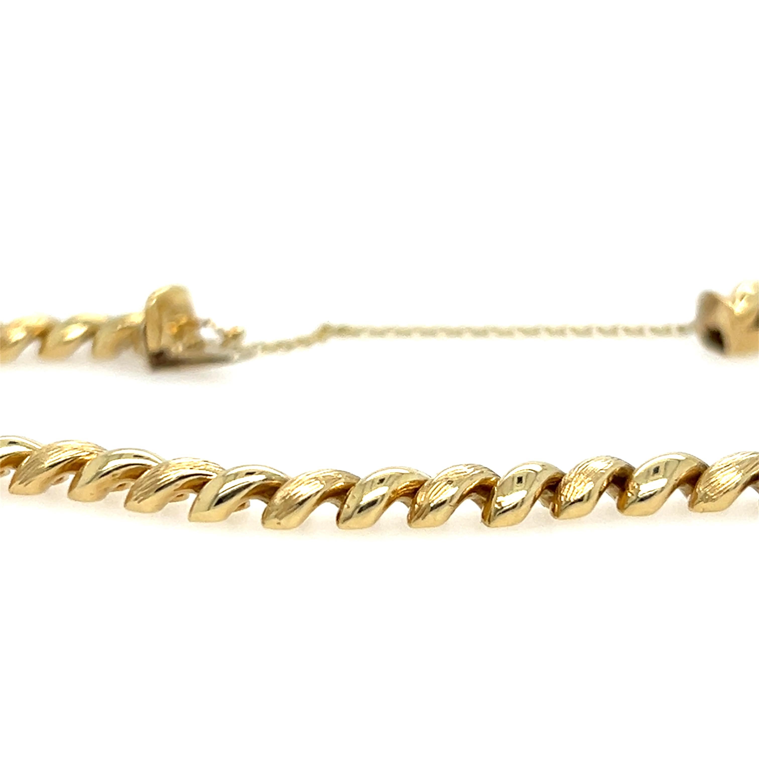 Macaroni-Armband aus 14 Karat Gelbgold 1