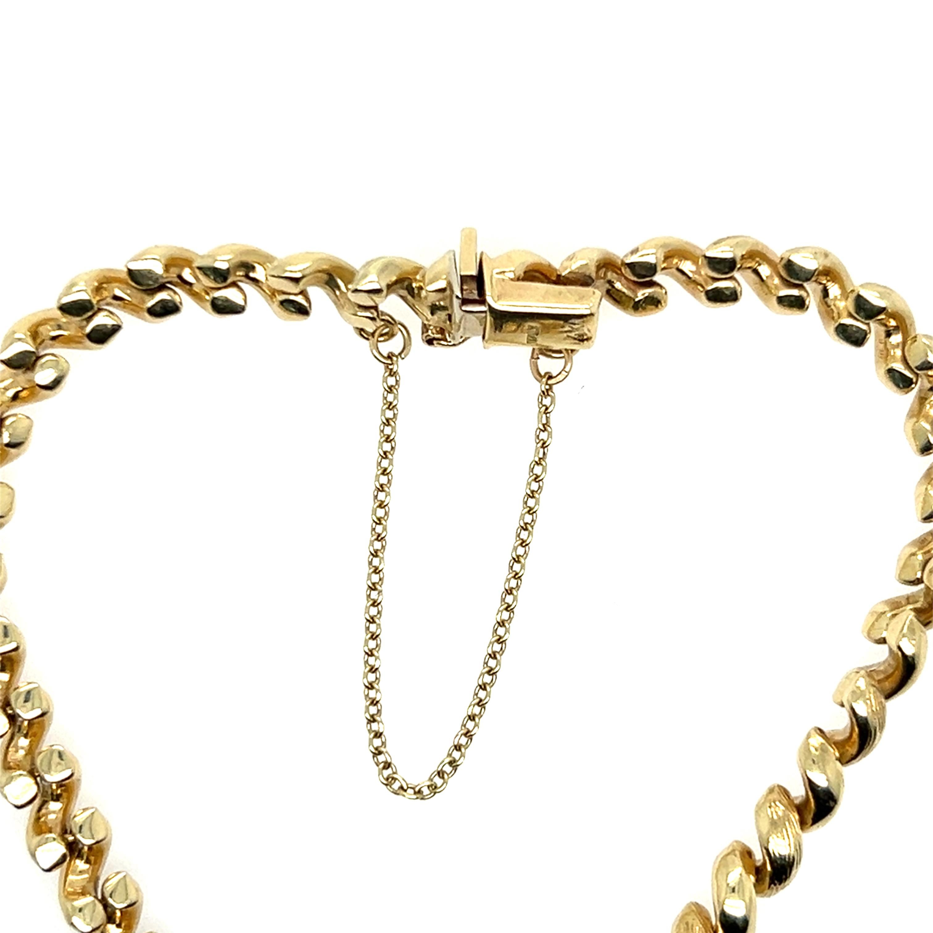 Macaroni-Armband aus 14 Karat Gelbgold 3