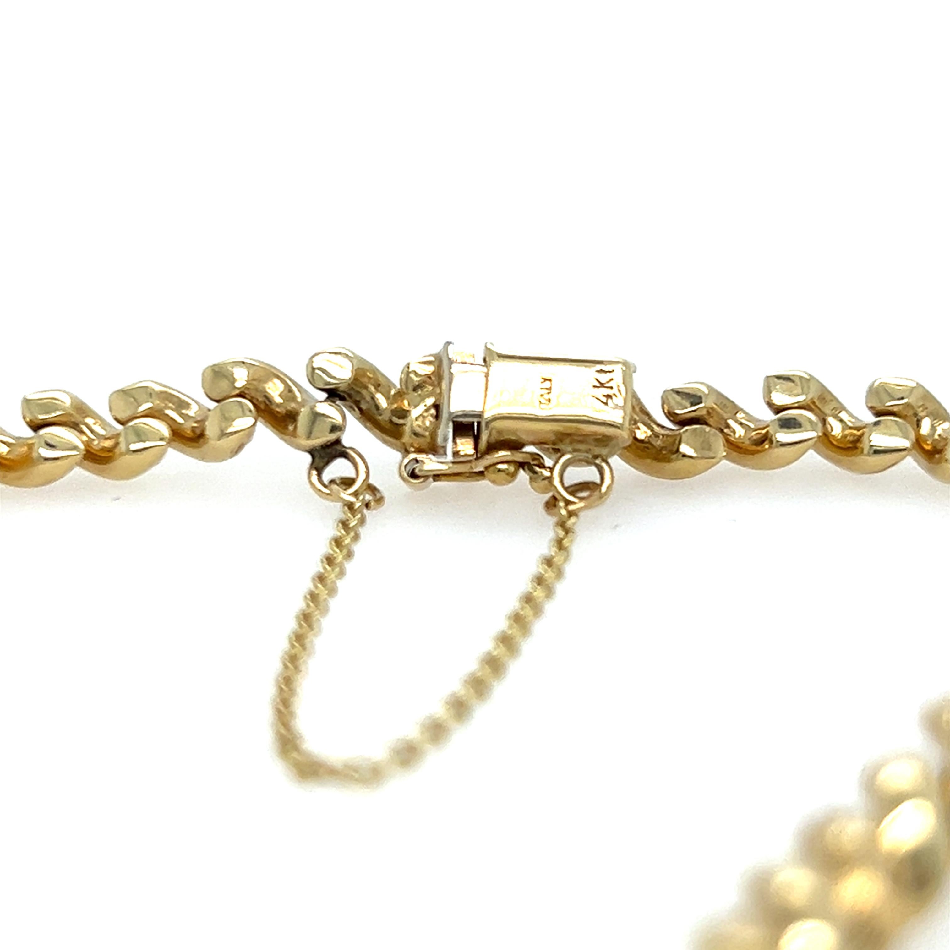 Macaroni-Armband aus 14 Karat Gelbgold 4