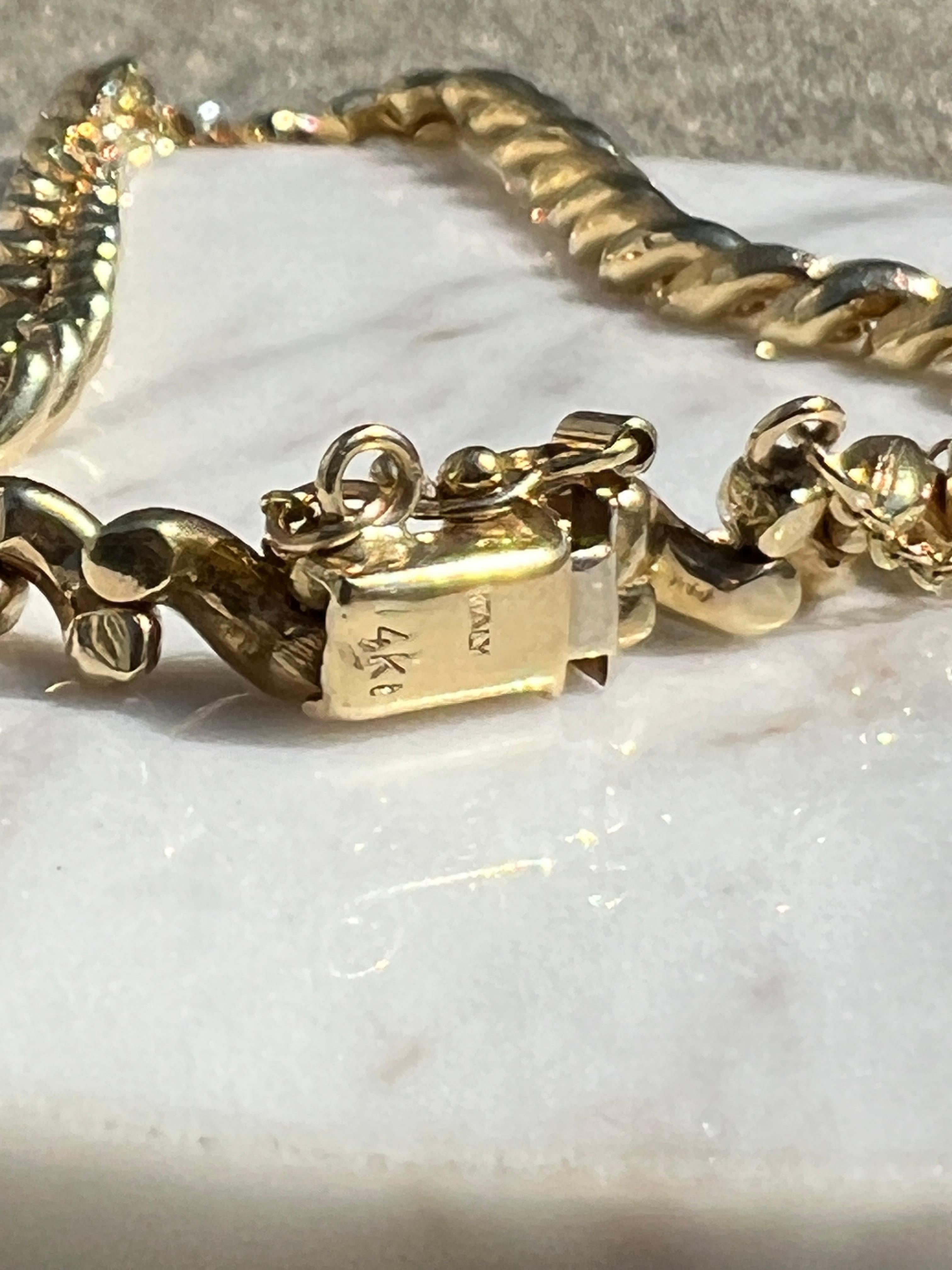Macaroni-Armband aus 14 Karat Gelbgold 5