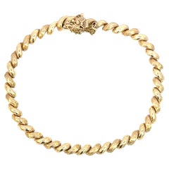Pulsera Macarrones de Oro Amarillo 14k