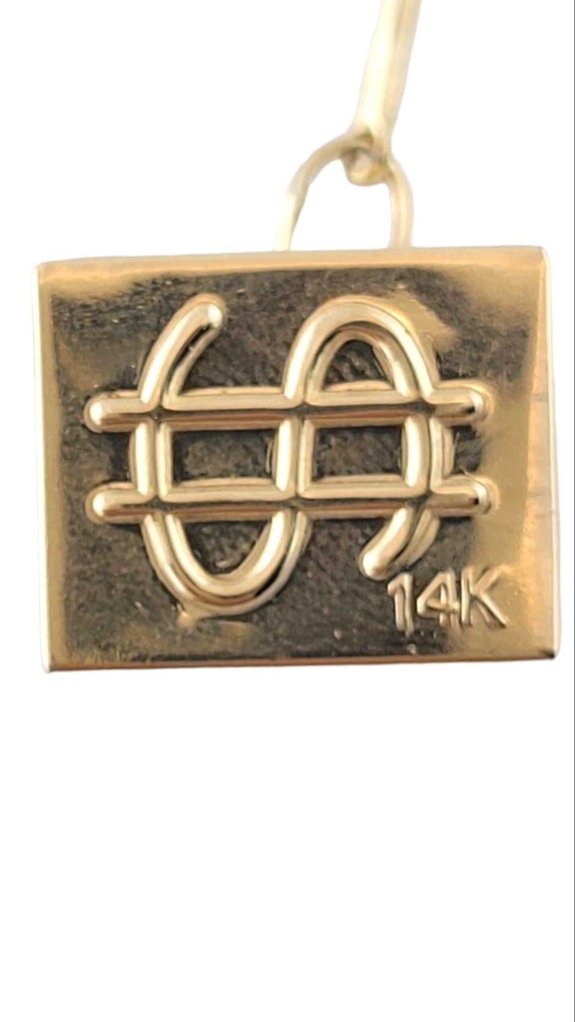 14K Yellow Gold Mad Money Box Charm #15224 In Good Condition For Sale In Washington Depot, CT
