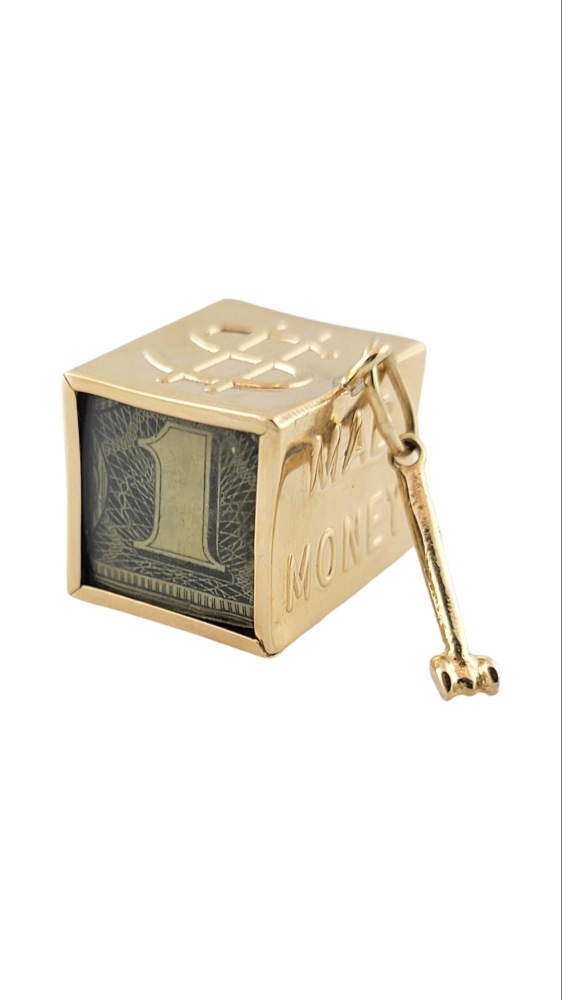 Women's 14K Yellow Gold Mad Money Box Charm #19725