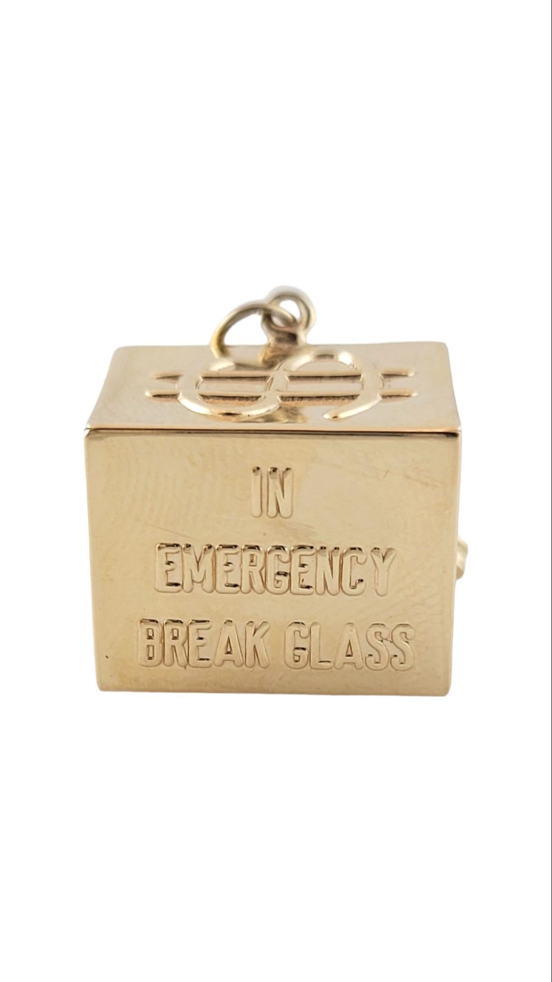 14K Yellow Gold Mad Money Box Charm #19725 1