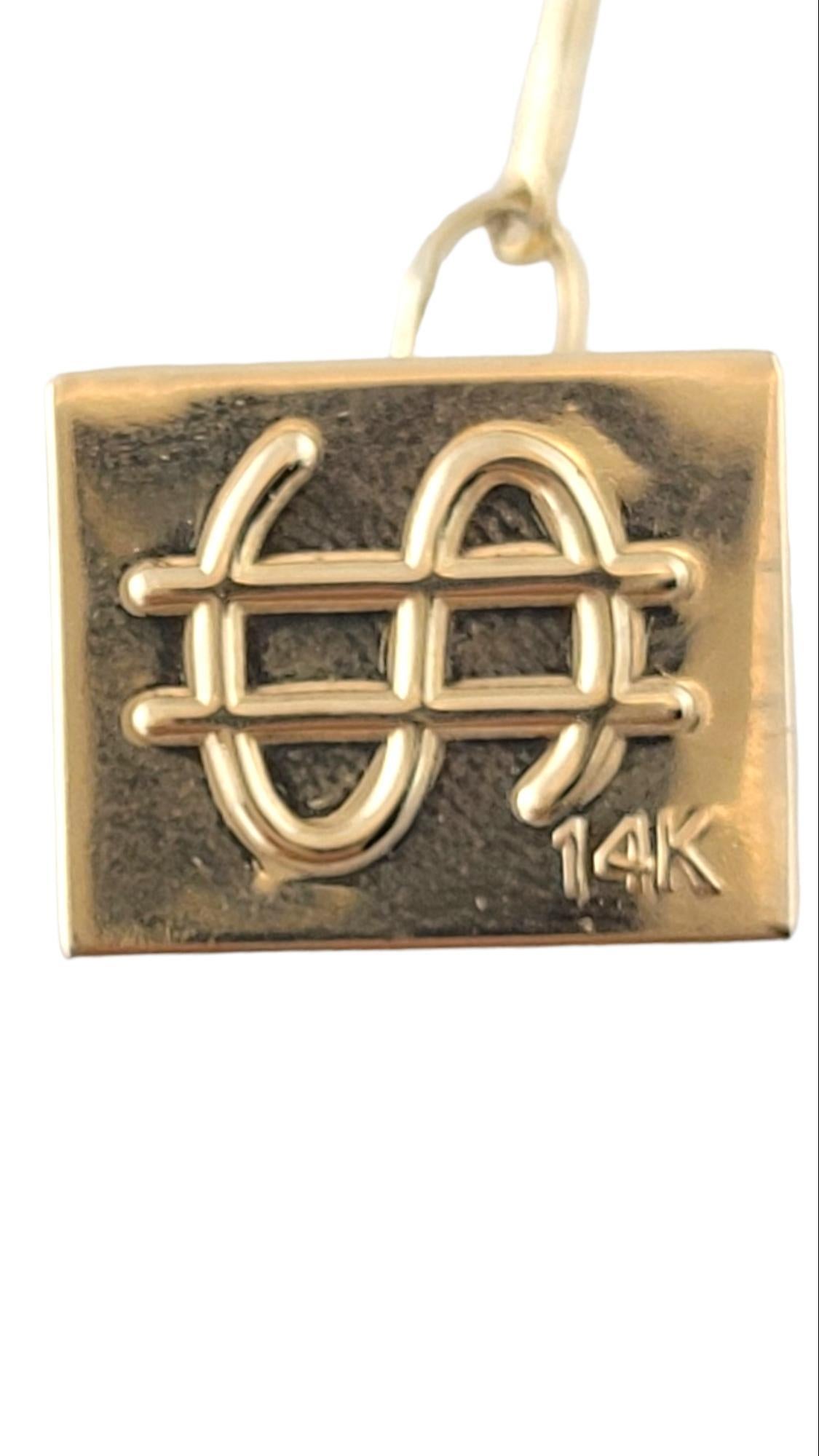 14K Yellow Gold Mad Money Box Charm #19725 2