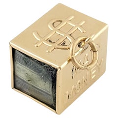 14k Yellow Gold Mad Money Box Charm